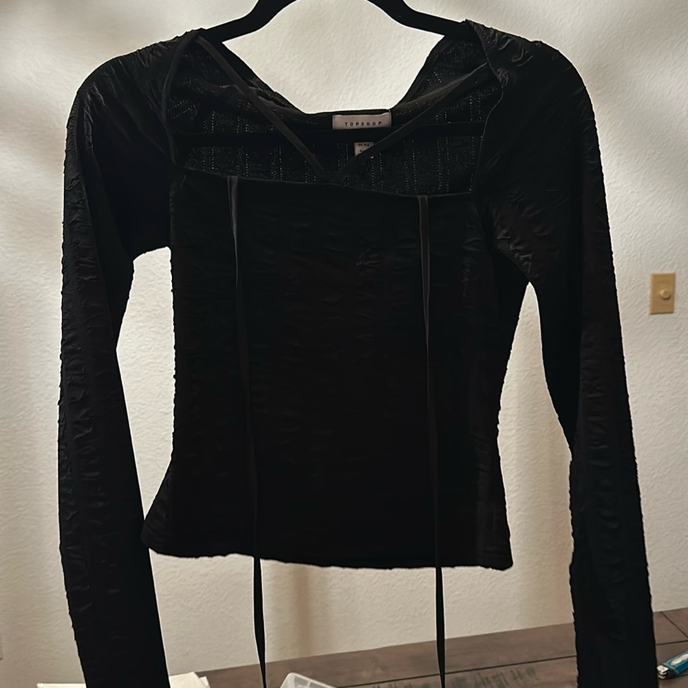 NWT Black Topshop blouse